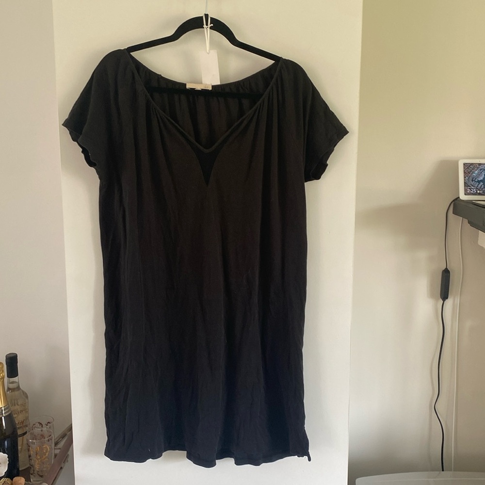 SKIN midnight tunic dress back cotton loungewear nightgown nightshirt M